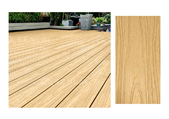 multicolor wood plastic composite deck