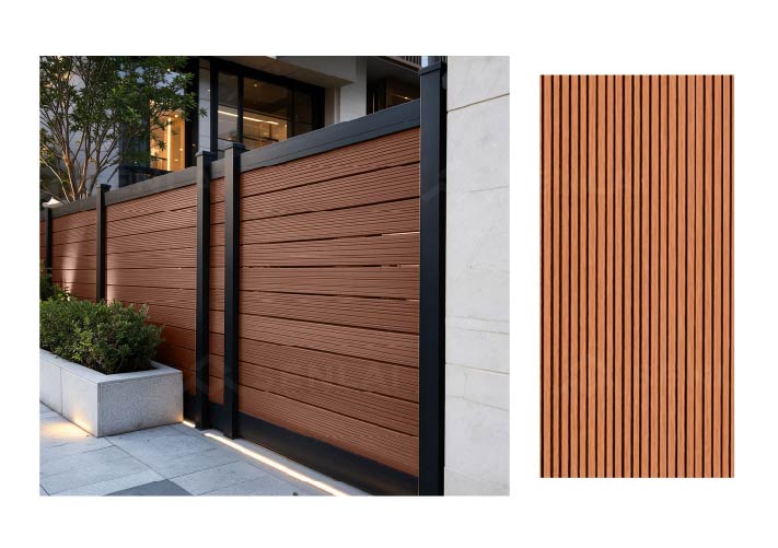 multicolor wood plastic composite deck