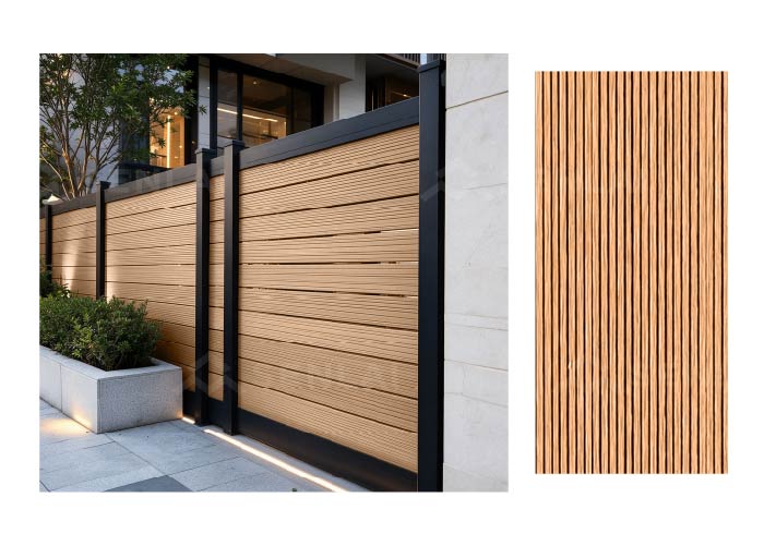 multicolor wood plastic composite deck