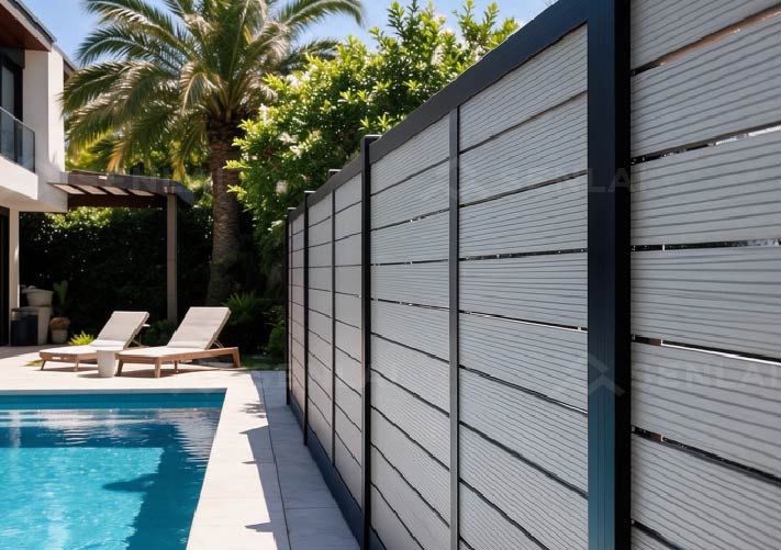 multicolor wood plastic composite deck