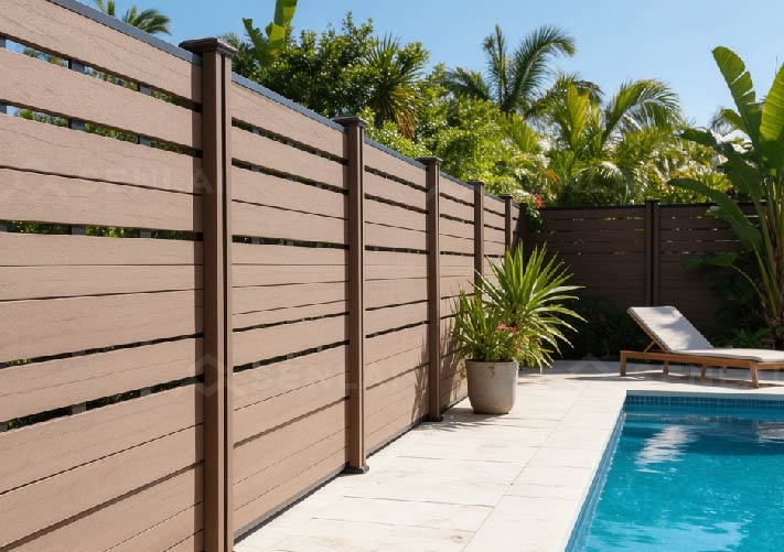 multicolor wood plastic composite deck