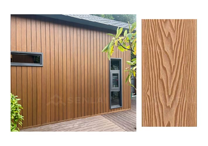 multicolor wood plastic composite deck