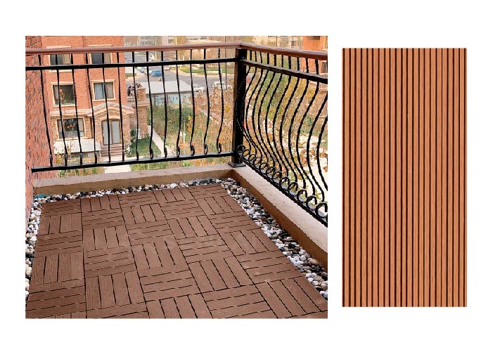 multicolor wood plastic composite deck