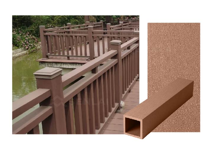 multicolor wood plastic composite deck